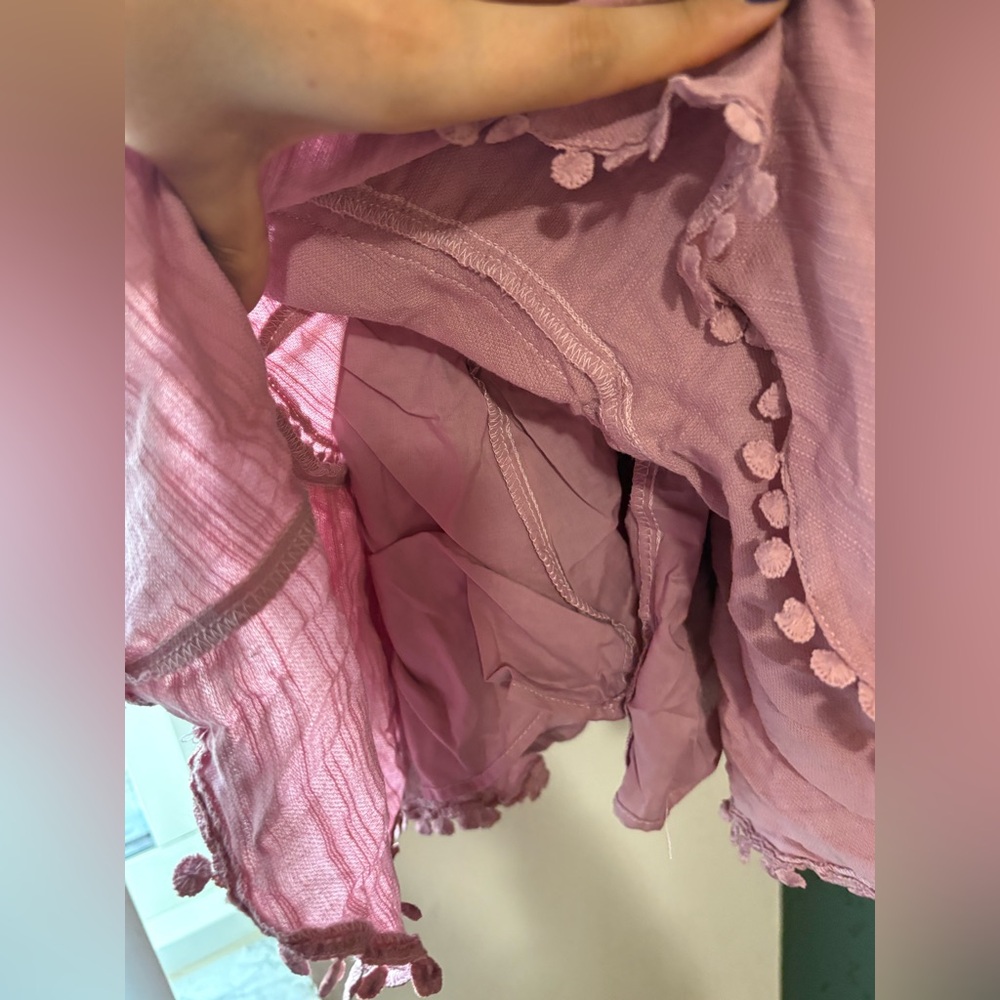 Pink Ruffled Mini Dress - Picture 7 of 8